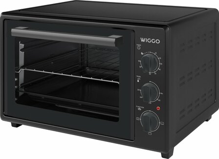 Wiggo WMO-E353(B) - Vrijstaande Oven - 35 liter - Zwart