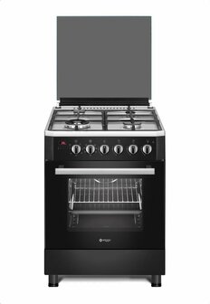 Wiggo WO-E639R(BX) Serie 9 - Gasfornuis - Wok - Zwart Rvs