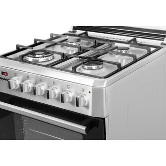 Wiggo WO-E639R(XX) Serie 9 - Gasfornuis - Wok - Rvs