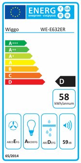 Wiggo WE-E632ER(X) Vlakscherm afzuigkap - Rvs - 60 cm