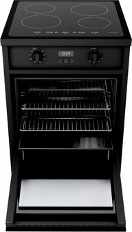 Wiggo WIO-E621A(BB) - Freestanding - Induction - Elektrische Oven - 60cm - Zwart