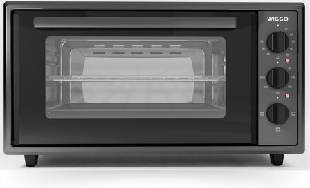 Wiggo WMO-E456(B) - Vrijstaande Mini Oven - 45 liter - 2000 Watt - Timer - Zwart