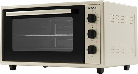 Wiggo WMO-E456(C) - Vrijstaande Mini Oven - 45 liter - 2000 Watt - Timer - Creme