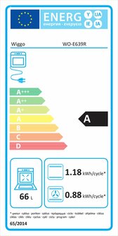 Wiggo WO-E639R(WX) - Serie 9 - 60 cm - Gasfornuis - Wok - Wit Rvs