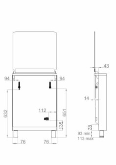 Wiggo WO-E605R(BX) Serie 5 - Gasfornuis - Zwart Rvs