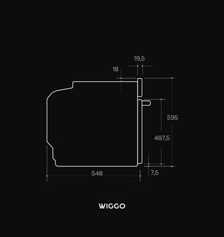 Wiggo WO-BFA610(G) - Inbouw Heteluchtoven - Airfry-functie - 73L - Energieklasse A - Grijs