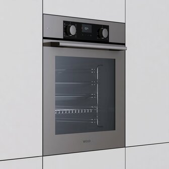 Wiggo WO-BFA610(G) - Inbouw Heteluchtoven - Airfry-functie - 73L - Energieklasse A - Grijs