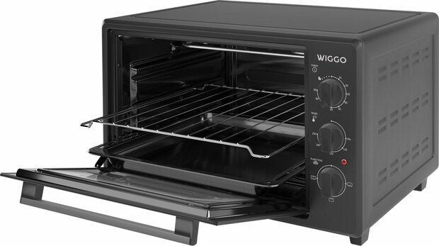 Wiggo WMO-E353(B) - Vrijstaande Oven - 35 liter - Zwart