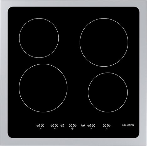 Wiggo WIO-E621A(XX) - Freestanding - Induction - Elektrische Oven - 60cm - Inox