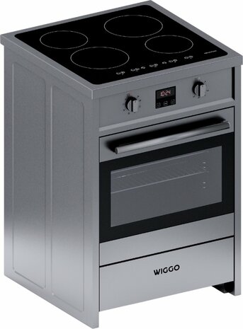 Wiggo WIO-E621A(XX) - Freestanding - Induction - Elektrische Oven - 60cm - Inox