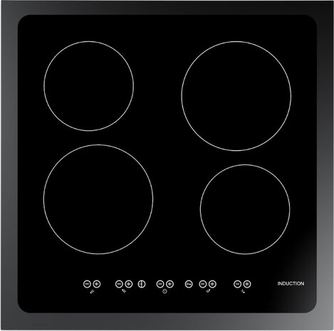 Wiggo WIO-E621A(BB) - Freestanding - Induction - Elektrische Oven - 60cm - Zwart