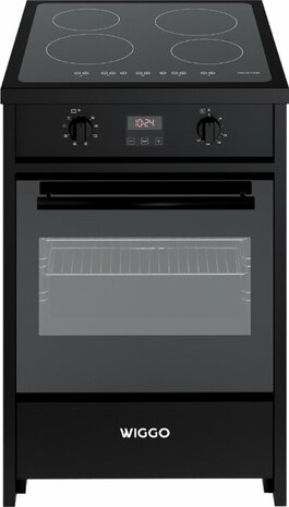 Wiggo WIO-E621A(BB) - Freestanding - Induction - Elektrische Oven - 60cm - Zwart