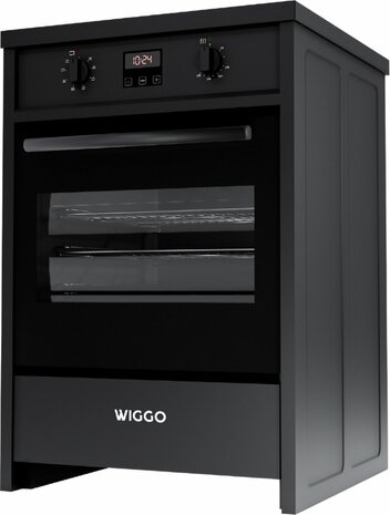 Wiggo WIO-E621A(BB) - Freestanding - Induction - Elektrische Oven - 60cm - Zwart