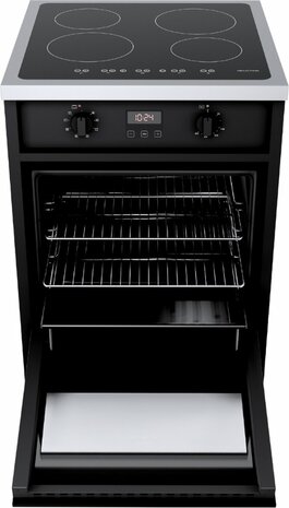 Wiggo WIO-E621A(BX) - Freestanding - Induction - Oven - 60cm - Zwart Inox