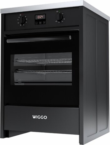 Wiggo WIO-E621A(BX) - Freestanding - Induction - Oven - 60cm - Zwart Inox