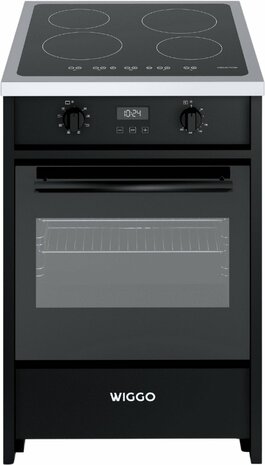 Wiggo WIO-E621A(BX) - Freestanding - Induction - Oven - 60cm - Zwart Inox