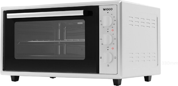 Wiggo WMO-E456(W) - Vrijstaande Mini Oven - 45 liter - 2000 Watt - Timer - Wit