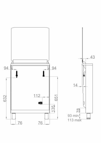 Wiggo WO-E605R(BX) Serie 5 - Gasfornuis - Zwart Rvs