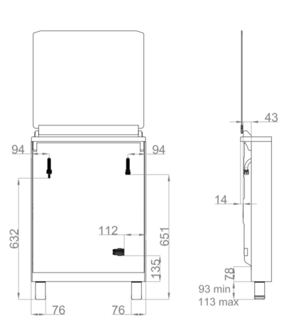 Wiggo WO-E609R(BX) Serie 9 - Gasfornuis - Zwart Rvs