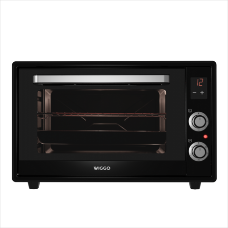 Wiggo WMO-E657(B) - Vrijstaande oven - 65 liter - Zwart