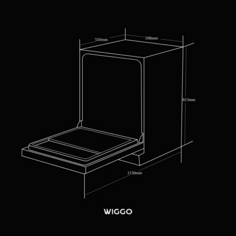 Wiggo - WD-B6126E(W) - Inbouw Vaatwasser - 60 cm - Wit - E